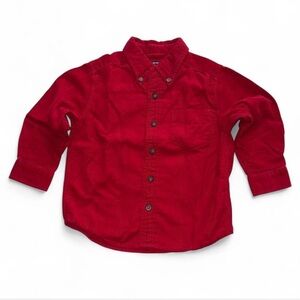 The Children's Place Red Corduroy Button Down Shirt 3T
